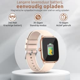 SAMTECH Smartwatch Ultra Thin Pro Serie 5 - Dames & Heren – Sport horloge - Stappenteller, Calorie Teller, Slaap meter, HD – IOS & Android - Rose goud — thumbnail 3