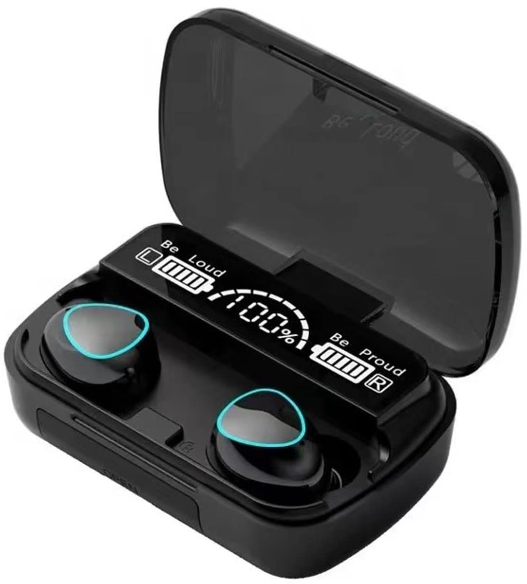 Draadloze Oordopjes Bluetooth 5.1 Hoofdtelefoon - M10 Touch Control Oordopjes Met Microfoon - Mini Powerbank 2000 mAh - Gaming Headset Sport Oordopjes - Zwart — afbeelding 1