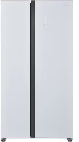 Heinner HSBS-H442NFGWHE++ Amerikaanse Side-by-Side Koelkast – 442 L – Full No Frost – Deur-open Alarm – LED Touch Display – Smart Eco Functie – Wit – 5 Jaar Garantie — thumbnail 1