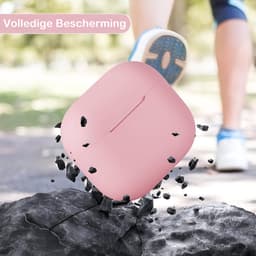 Studio Air Hoesje geschikt voor Airpods 4 - Schokbestendige Siliconen Case - Roze — thumbnail 5