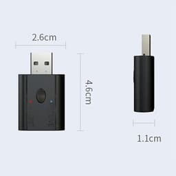 2 in 1 Bluetooth 5.3 Receiver en Transmitter USB adapter met AUX kabel - Bluetooth zender en ontvanger - Bluetooth Audio Receiver - zwart — thumbnail 5