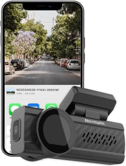Norrmalm® Dashcam voor auto - 3K - GPS - Wifi - App (iOS, Android) - 64GB SD-Kart - G-sensor - Loop recording - Zwart — thumbnail 1