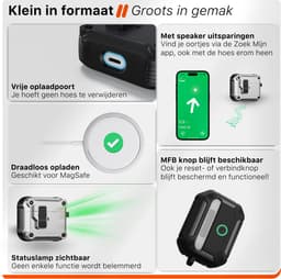 Case geschikt voor Apple AirPods 4 Hoesje - Waterdicht - 100% Shockproof Case - Vergrendelknop - Wit — thumbnail 4