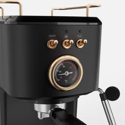 Princess 249417 Espressomachine – 20 Bar – Geschikt voor Gemalen Koffie, Pads & Cups – Met Melkopschuimer – 1,2L Watertank – 2 Kopjes Tegelijk – Kopjesverwarmer – Zwart – Cappuccino & Latte Machine — thumbnail 2