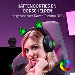 RAZER Kraken BT Kitty Edition V2 Over-ear Draadloze gaming-headset met Ruisonderdrukking Zwart — thumbnail 4