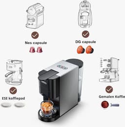 Bolt Edge Koffiemachine - 4-in-1 - Automatisch - Met melkopschuimer - Geschikt voor capsules — thumbnail 1