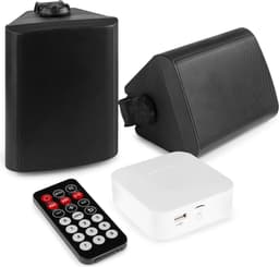 Buitenspeakers - Power Dynamics Bluetooth speakerset met 2 speakers voor buiten (5 inch) voor tuin, terras, etc. - Zwart — thumbnail 1