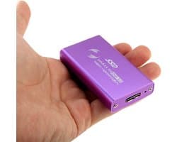 6 gb / s mSATA Solid State Disk SSD naar USB 3.0 harde schijfbehuizing (paars)