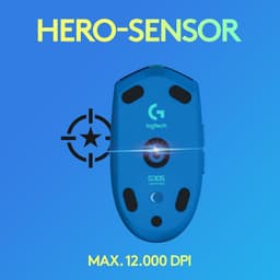 Logitech G305 HERO LIGHTSPEED - Draadloze Gaming Muis - Blauw — thumbnail 4