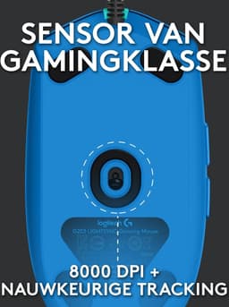 Logitech G203 LIGHTSYNC - Bedrade Gaming Muis - RGB verlichting - Blauw — thumbnail 4