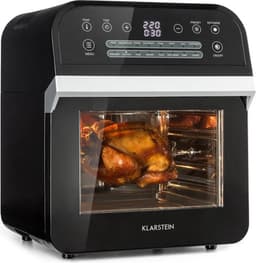 Klarstein AeroVital Cube – Heteluchtfriteuse, Airfryer zonder Olie, 50 tot 220 °C, Heteluchtfriteuse met 1600 Watt, 12 Liter Inhoud, Timer, 13 Programma’s, Zwart — thumbnail 1