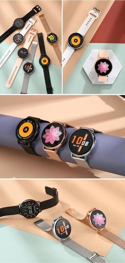 DrPhone DTX Retina Display - SmartWatch - Touch Screen IP67 Waterdicht - Hartslagmeter - Bloeddrukmeter - Siliconen - RoseGoud — thumbnail 5