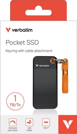 Verbatim Ssd 1Tb Externe Schijf Voor Laptop Computer Sleutelhanger Usb-C Kabel — thumbnail 5