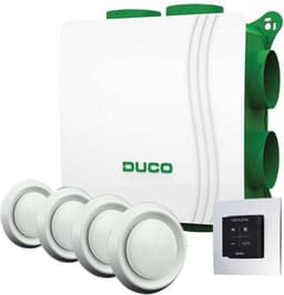 DucoBox alles-in-een pakket DucoBox Silent Connect 400 mÂ³/h + RFT zender + 4 ventielen - randaarde stekker — thumbnail 1
