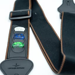 Premium verstelbare Gitaarband - Gitaar Gitaarriem met plectrum houders - Inclusief 3 Celulloid Plectrums - Guitar Strap - Model 6 — thumbnail 3