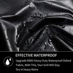 57CM Heavy Duty Waterdichte BBQ Cover voor Weber Houtskool Waterkoker - Weerbestendige Barbecue Grill Hoes met elastische band. — thumbnail 4