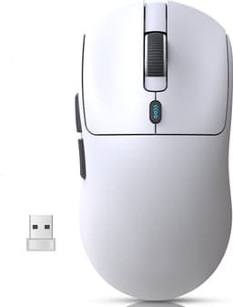 Fuegobird T68 Gaming Muis – 54g Ultra Lichtgewicht – Tri-Mode Draadloos – 12000 DPI – USB-C Oplaadbaar – Ergonomisch – Wit — thumbnail 1