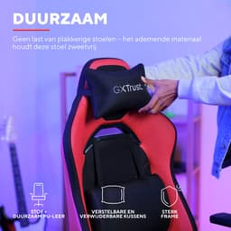 Trust GXT 714R Ruya - Gaming Stoel - Gamingstoel - Bureaustoel - Verstelbaar - Gamestoel - Gaming Chair - Rood — thumbnail 3