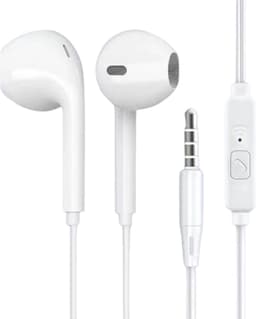 Oordoppen met draad - Met Microfoon - voor Muziek - Wit - 3.5mm - Oortjes — thumbnail 1