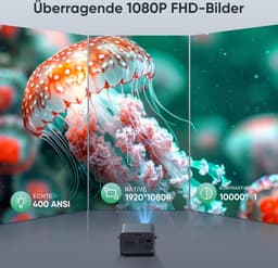 Equivera Mini Beamer - Draagbare Beamer - Beamer - Mini Beamer Projector - Projector - Mini Projector — thumbnail 4