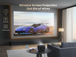 Mini Beamer 9500 Lumen - Draagbare projector - Home Outdoor Cinema - Wifi en Bluetooth projector - Streamen — thumbnail 4