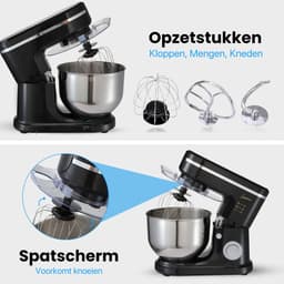 Luxari - Keukenmachine - 6L Mengkom - Keukenrobot - Keukenmixer - Kneedmachine - Mixer Met Mengkom - Keukenmachine Mixer — thumbnail 2