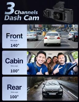 Lexium Dashcam voor auto - Dashcam - Dashcam voor auto voor en achter - Dashcam voor en achter - Dashcam voor en achter draadloos - Dual dashcam — thumbnail 2