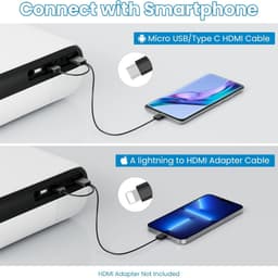 Equivera Mini Beamer - Draagbare Beamer - Beamer - Mini Beamer Projector - Projector - Mini Projector — thumbnail 2