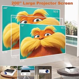 Mini Beamer - Streamen vanaf je telefoon - Input tot 4K - Bluetooth Audio - Projector - Mini Projector - HDMI - USB - Zwart - Smartphone - Draagbaar - Ingebouwde speaker — thumbnail 4