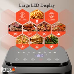 Taylor Swoden Smartheat - Airfryer XXL - 6,5L - Met Venster - Dual Heating - 8 Automatische Programma's - Heteluchtfriteuse - Inclusief Receptenboek - 1800W - Zwart — thumbnail 5