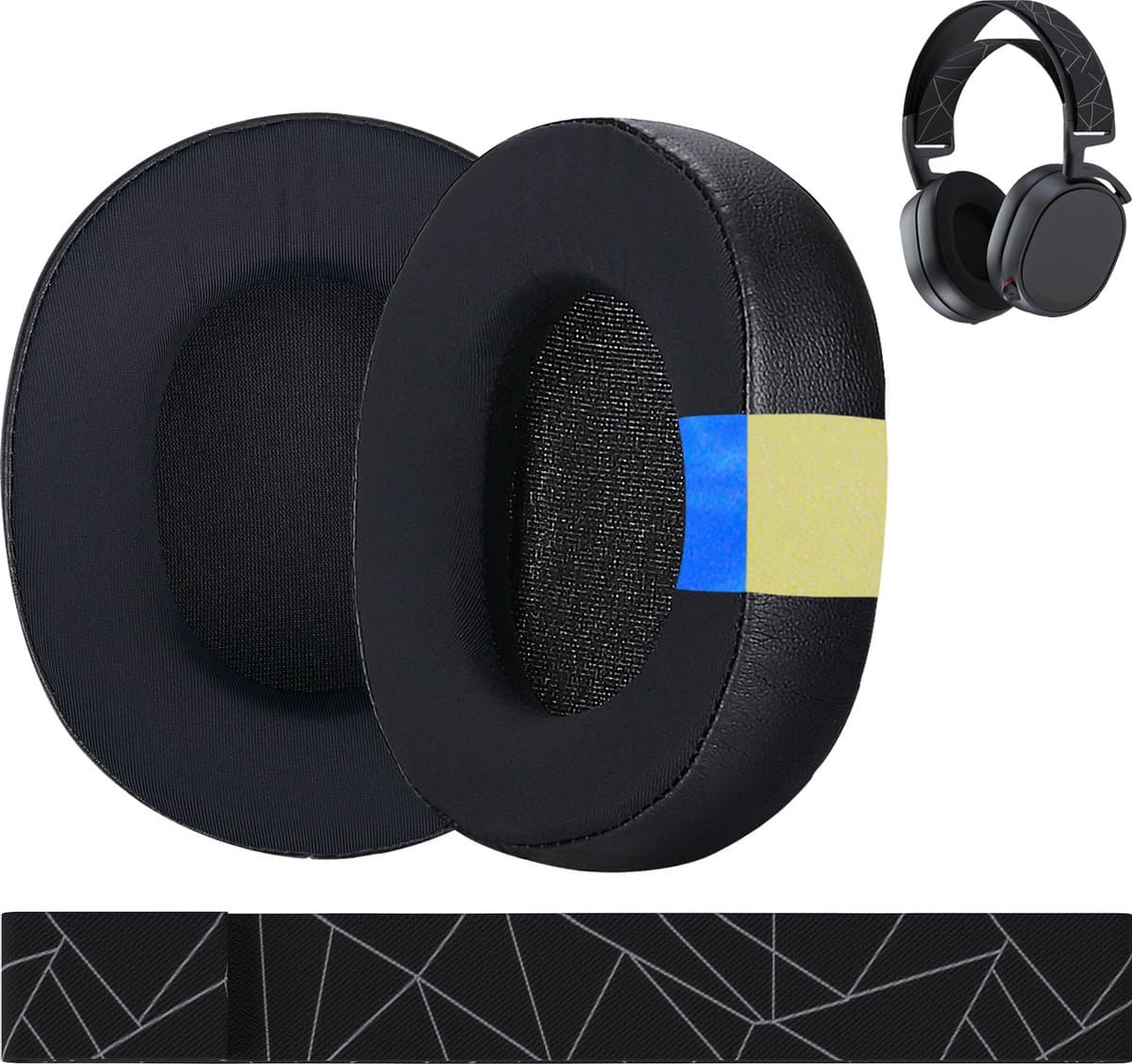 Vervangende Oorkussens & Hoofdband voor SteelSeries Arctis 1 / Arctis 3 / Arctis 5 / Arctis 7 Arctis 9 / Arctis Pro & Prime Hoofdtelefoon etc. van MMOBIEL - Cooling Gel Oorkussens & Stoffen Hoofdband — afbeelding 1
