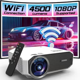 Mini Bemaer Zenwire E450S - Beamer - Mini Projector Full HD WiFi 2.4/5 Ghz Bluetooth 5.0 - 4500lm / 1500:1 / 36-150" - Focus / Keystone +/- 15­° / 360 functie — thumbnail 1