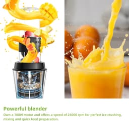 Eszenzics™ 3-In-1 Multifunctionele Keukenmachine - 700W - 1.2 liter - Easy Clean - Compact - Juicer - Maler - Blender - Hakmolen - Smoothie - Mixer — thumbnail 5