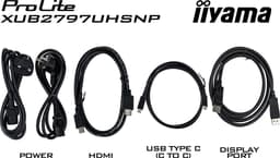 iiyama ProLite XUB2797UHSNP-B1 - 27 inch - 4K - IPS - USB-Hub (4x) - Verstelbaar - USB-C Dock - KVM-switch — thumbnail 3