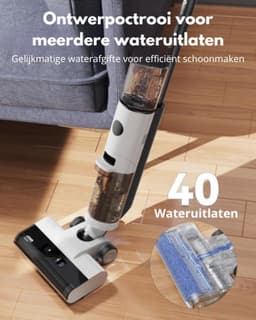 3 in 1 Vloerreiniger – Stoomreiniger – Kruimeldief – Dweilapparaat – Elektrische Mop – Voor Binnen – Inclusief Laadstation – 1000W — thumbnail 5
