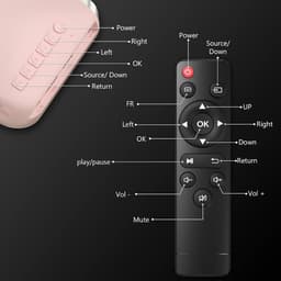 Draagbare esthetische led-videoprojector voor buitenfilms - HDMI USB compatibel - iOS Android-telefoon Beamer — thumbnail 5