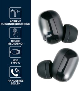 Grundig Draadloze Oordopjes - Earbuds Bluetooth 5.3 - Oortjes incl. Oplaadcassette - Batterijduur tot 20 Uur - USB-C Oplaadbaar - Touch Bediening en Handsfree Bellen — thumbnail 3