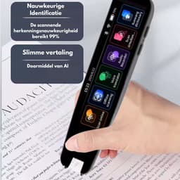 PureVolt AI Vertaalpen – Slim Vertaal Apparaat met Scherm – Realtime Spraak- & Tekstvertaling in 142 Talen – Draagbare Smart Translator Pen met Scan- & Fotovertaling – Woordenboekfunctie - Zwart — thumbnail 3