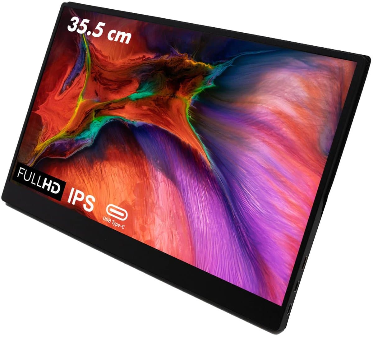 Pora&Co - IPS Portable Game Monitor - Beeldscherm 14 Inch - HDMI & USB-C - Full HD - Computerscherm - Draagbare Monitor — afbeelding 1
