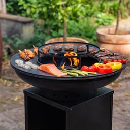 RJRoyal Living Plancha BBQ Camarada Blackline Bakplaat 8mm en conisch incl Wielen en Wok-ring — thumbnail 3