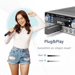 Tech Essentials Draadloze Microfoon - USB-C Oplaadbaar - Extra bereik - Karaoke - ASMR - Studio - Geschikt Voor Partybox - 3.5-6.3mm Jack — thumbnail 3