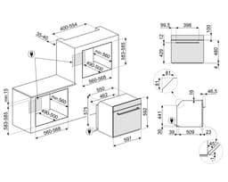SMEG SO6402M2B - Inbouwcombi-oven - Magnetron - Selezione - Galileo SpeedwaveXL - 68 liter - 3000 W - Zwart — thumbnail 2
