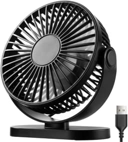 YONO USB Tafelventilator – Stil - Kantelbaar – 3 Snelheden – Ventilator Bureau – Koeling – Zwart — thumbnail 1