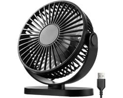 YONO USB Tafelventilator – Stil - Kantelbaar – 3 Snelheden – Ventilator Bureau – Koeling – Zwart
