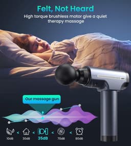 Massagepistool voor diepe weefselmassage - 30 snelheden, 8 massagekoppen, LCD-aanraakscherm — thumbnail 5