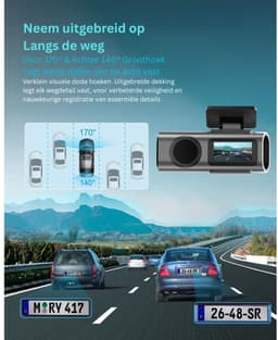 Dashcam voor Auto - Dual - Camerabewaking - Full HD - Zwart — thumbnail 4