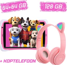 Balou ChildTab XL Kindertablet 10.1 inch met bluetooth koptelefoon - Roze of Blauw - 128GB (64GB+64GB) + 4GB RAM - Inclusief Gratis Screenprotector en 64GB SD-kaart - Ouderlijk Toezicht & Lange Batterijduur — thumbnail 1