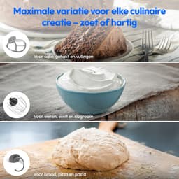 MEDION 3 in 1 universele keukenmachine (digitaal, 1200 watt, 8 standen, mengen kneden roeren hakkenmolen, ijscoupe voor het bereiden van ijs, digitaal aanraakscherm, MD18430) Titanium — thumbnail 5
