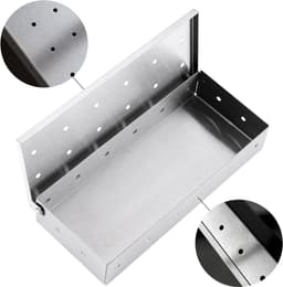 COZYVENT Extra dik Rookbox voor gasgrill of houtskoolgrill, rookbox van roestvrij staal, werkt met houtsnippers, voegt gerookte BBQ-smaak toe, scharnierend deksel, kromtrekkende grillaccessoires — thumbnail 4