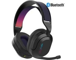 JLab Nightfall Draadloze Gaming Headset met Microfoon - Bluetooth - 70 Uur Afspeeltijd - Draadloze Koptelefoon - Headset PS5 - Koptelefoon met microfoon - Verwisselbare Hoofdband - Met USB Dongle